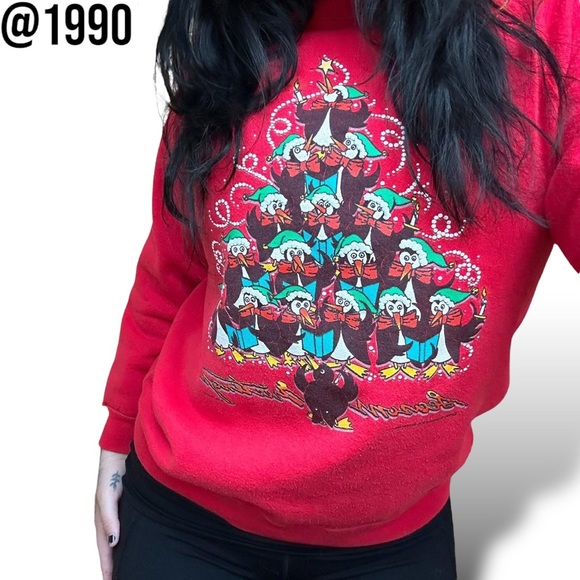 Vintage 1990 Christmas crewneck sweater - Picture 2 of 8